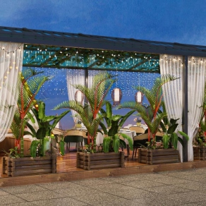 现代主题餐厅3D模型下载